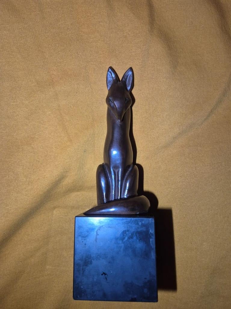 Massief bronzen sculptuur van Willy Kreitz dierenkat, Ophalen