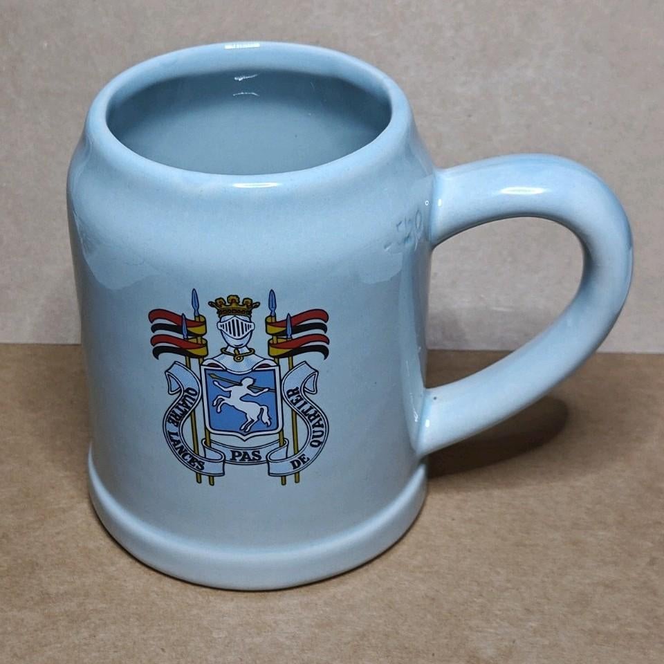 Pot à bière avec plaque d'unité, 4e régiment, lanciers et ar, Collections, Objets militaires | Général, Enlèvement ou Envoi, Armée de terre