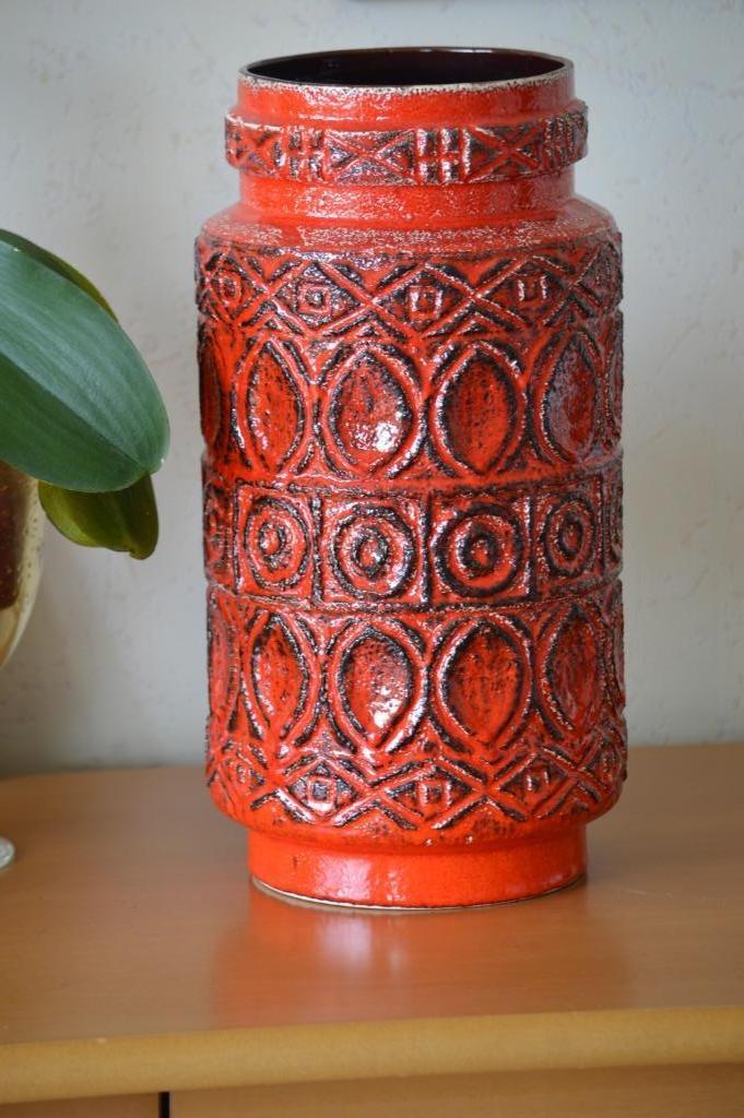 "BAY" VAAS / Keramische  zware vaas uit 1960-1970 / ZELDZAAM, Enlèvement, Neuf, Rouge