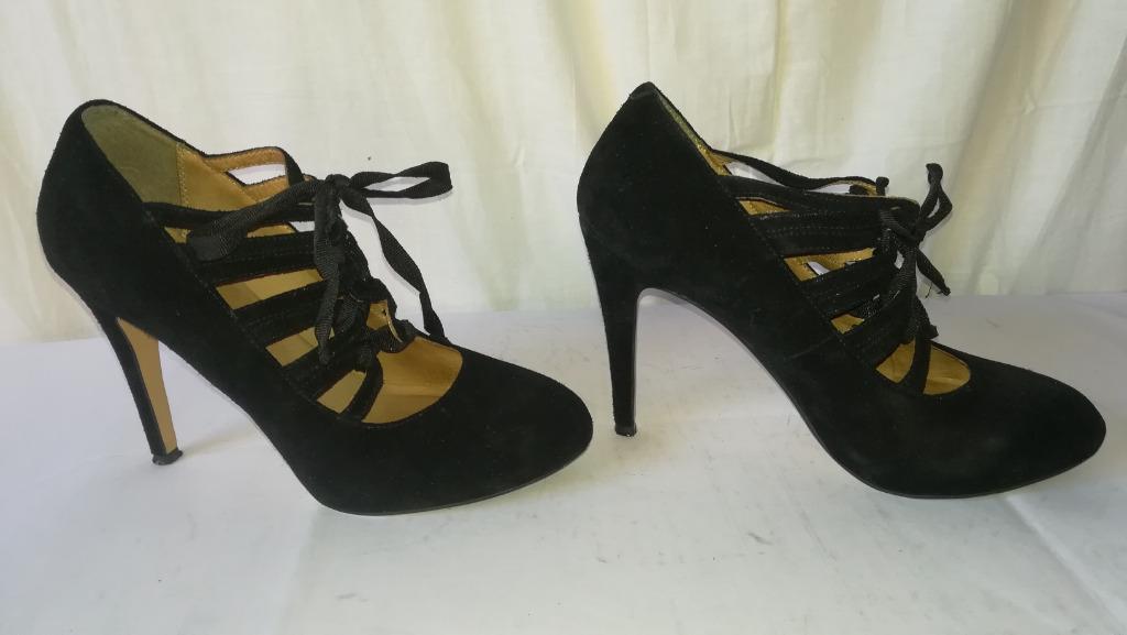 397B* 3 SUISSES pumps van zwart suède (maat 40), Kleding | Dames, Pumps, Verzenden, 3 suisses, Zwart