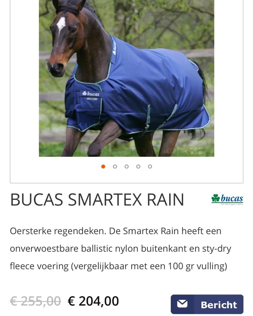 Couverture imperméable bucas Smartex 100g 7.0, Dieren en Toebehoren, Ophalen, Zo goed als nieuw, Deken