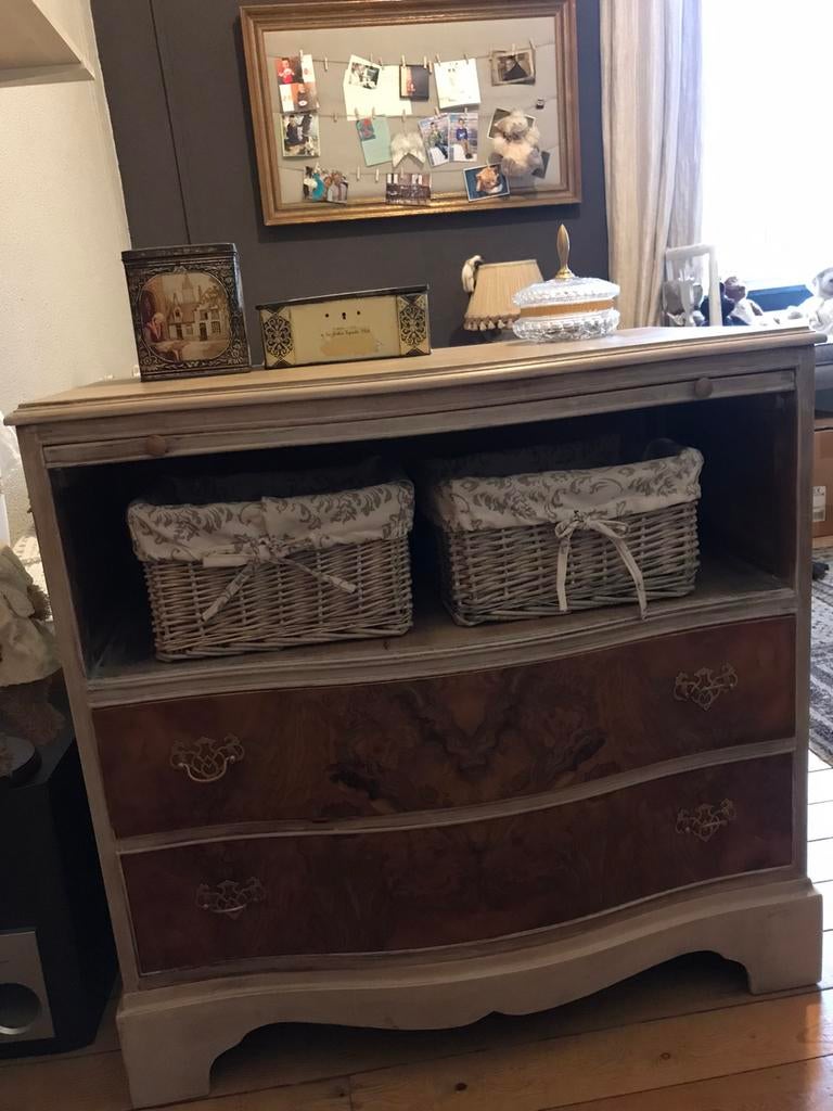 Kast met 2 schuiven en 2 mandjes, Ophalen, 1 of 2 laden, Zo goed als nieuw, Minder dan 100 cm