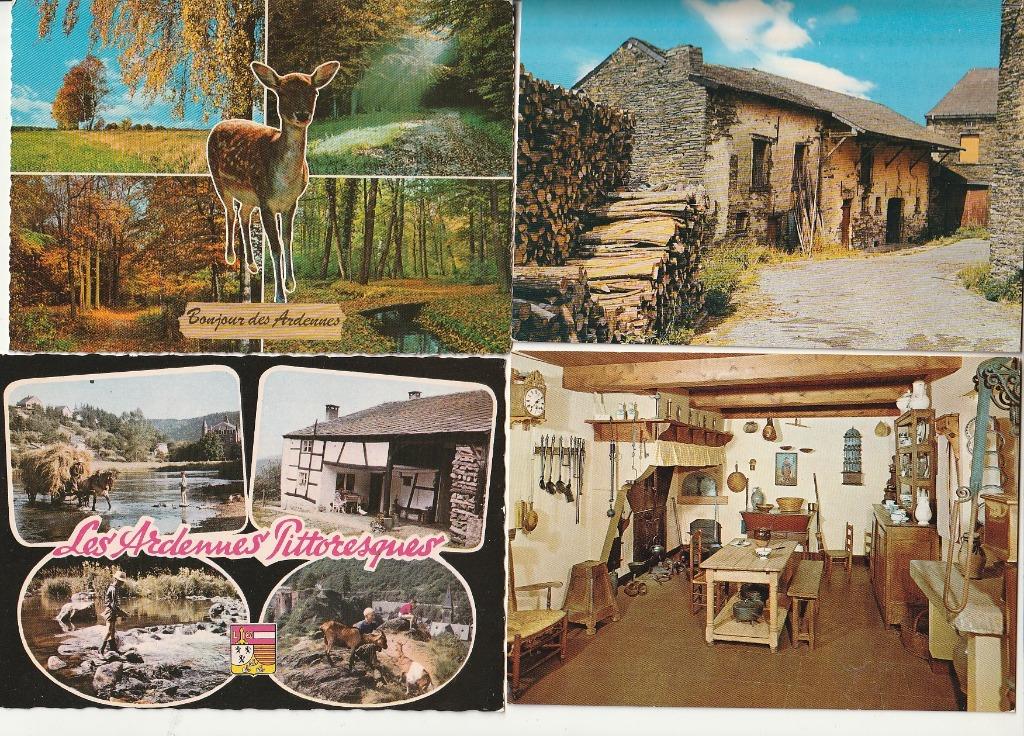 Lot de 24 cartes couleurs Ardennes et Semois pittoresques, Envoi, Affranchie, Luxembourg