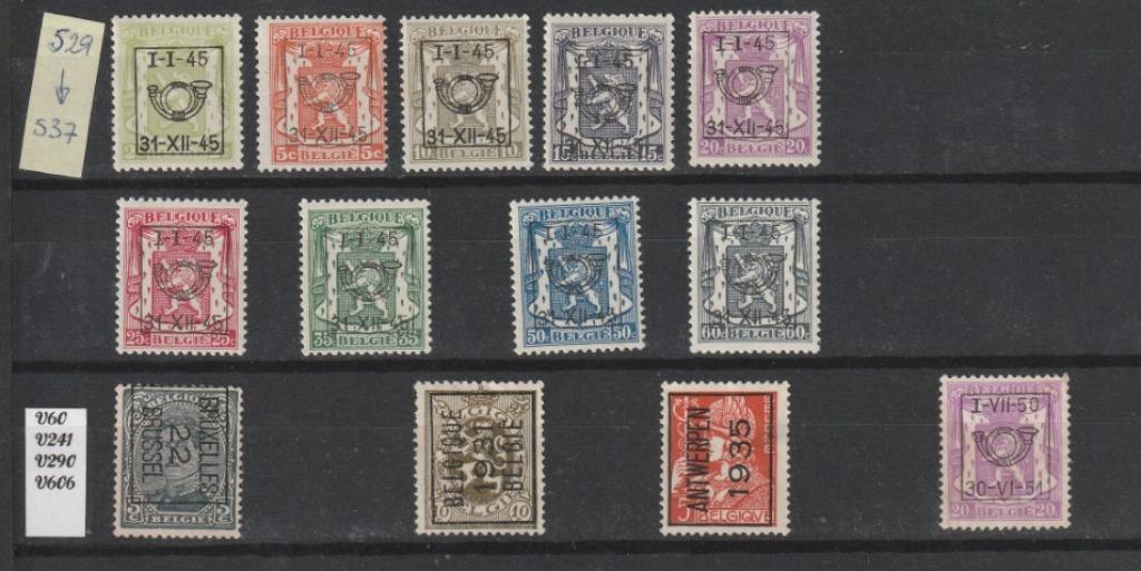 België Voorafgestempelde zegels vanaf 1922, Met stempel, Ophalen of Verzenden, Gestempeld, Zonder gom