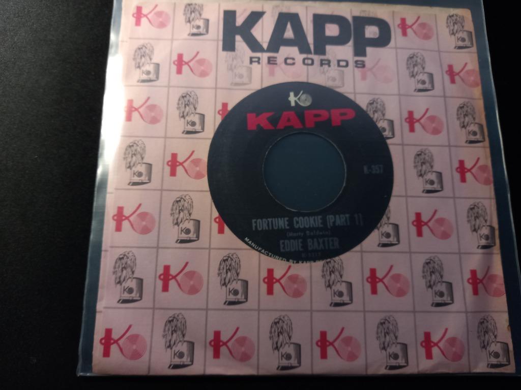 Eddie Baxter - Fortune Cookie Partie 1 & 2 "Popcorn", CD & DVD, Vinyles Singles, Comme neuf, Single, R&B et Soul, 7 pouces, Enlèvement ou Envoi