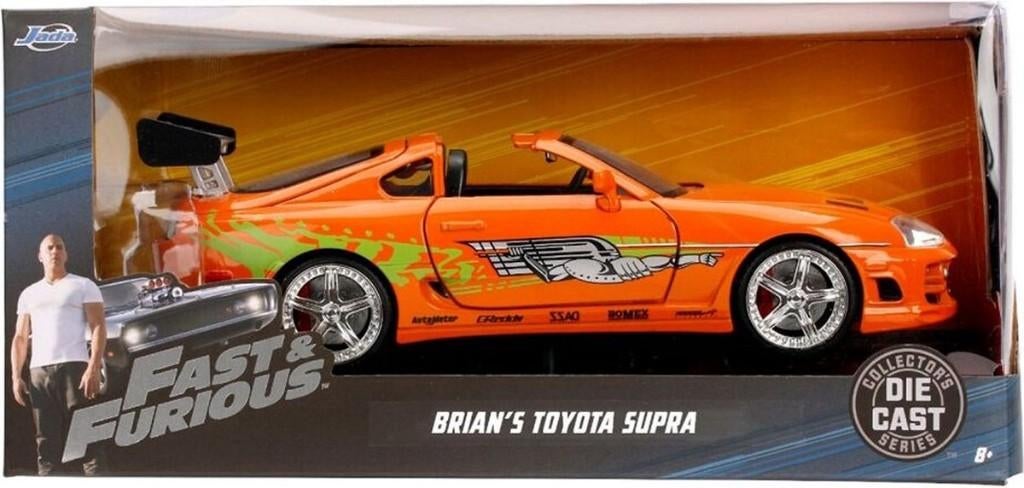 Fast & Furious - 1994 Bryan's Toyota Supra 1:24, Hobby en Vrije tijd, Modelauto's | 1:24, Customerservice@jadatoys.com, Auto, Jada Toys