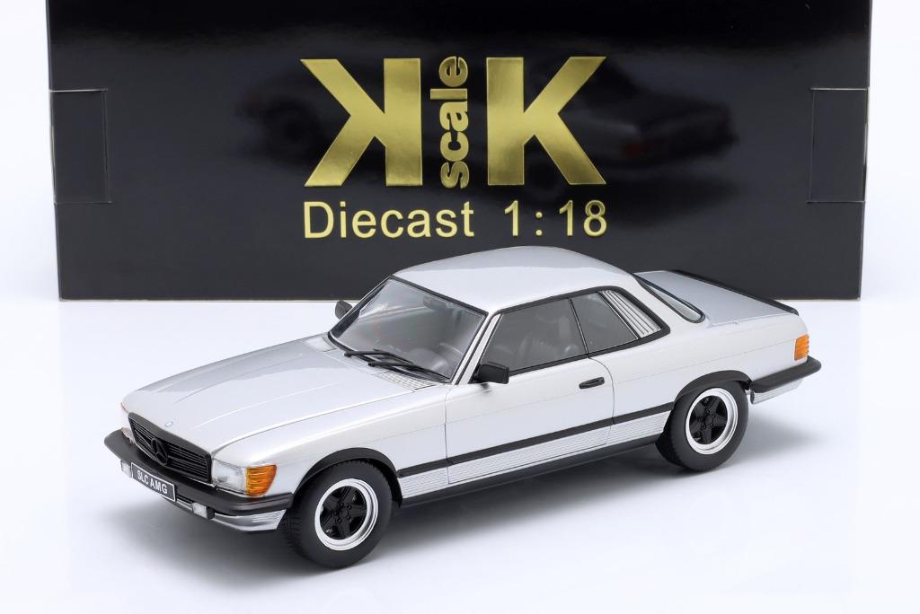 Mercedes-Benz 500 SLC 6.0 AMG C107 1985 zilver 1:18 KK-Scale, Ophalen of Verzenden, Nieuw, Auto, OttOMobile