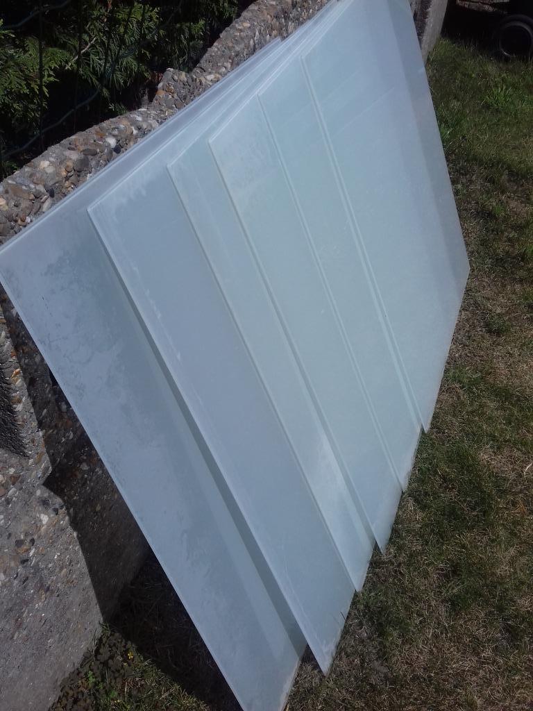 verre personnalisé 76 x 57, Panneau vitré, Enlèvement, Utilisé, Moins de 80 cm