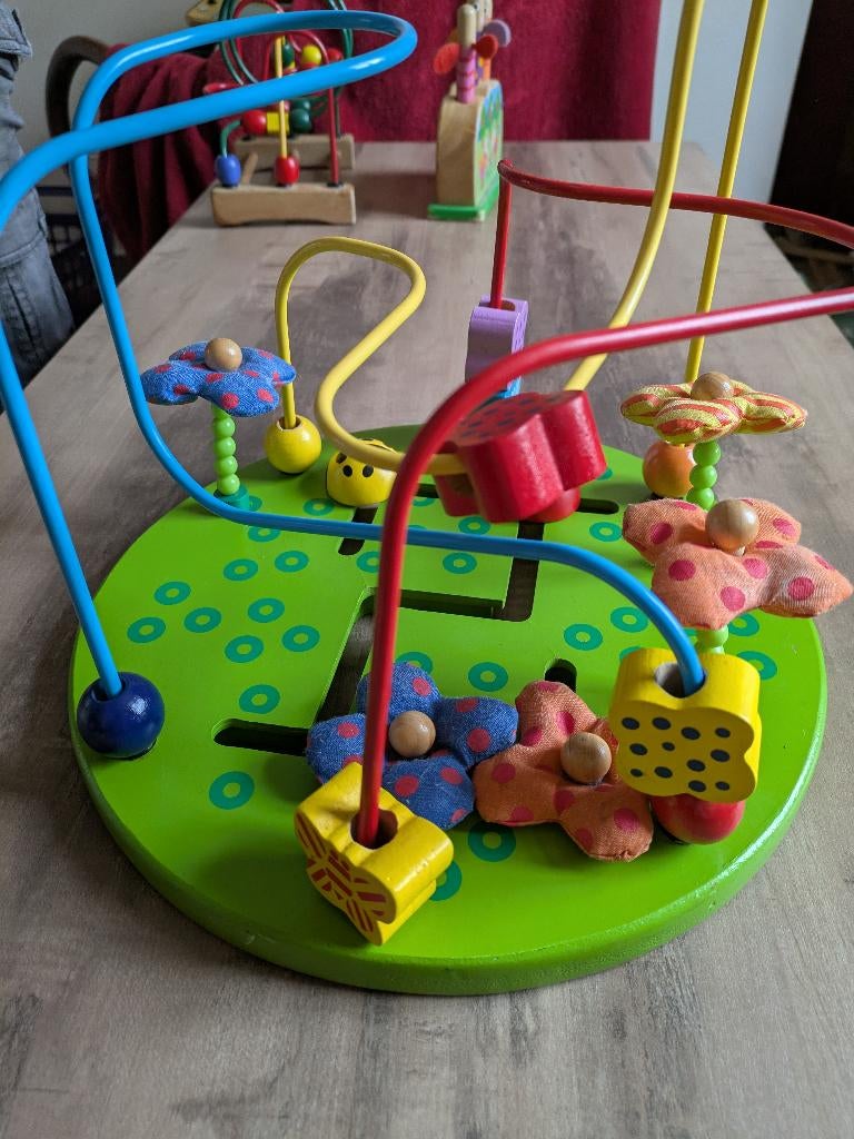 Boulier bébé 3 circuits + fleurs à ressorts et coccinelles, Enlèvement, Utilisé, Autres types