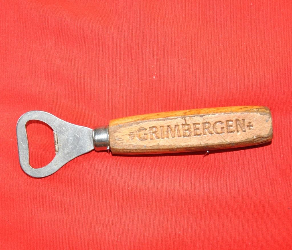 decapsuleur  bois et metal publicitaire grimbergen  (x2116), Ophalen of Verzenden, Gebruikt, Flesopener, Overige merken