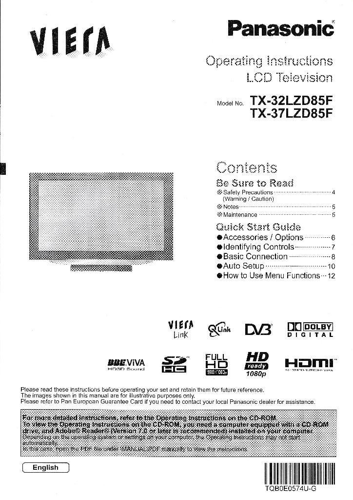 LCD TV Panasonic Viera TX-32LZD85F, Ophalen, Gebruikt, Panasonic, LCD