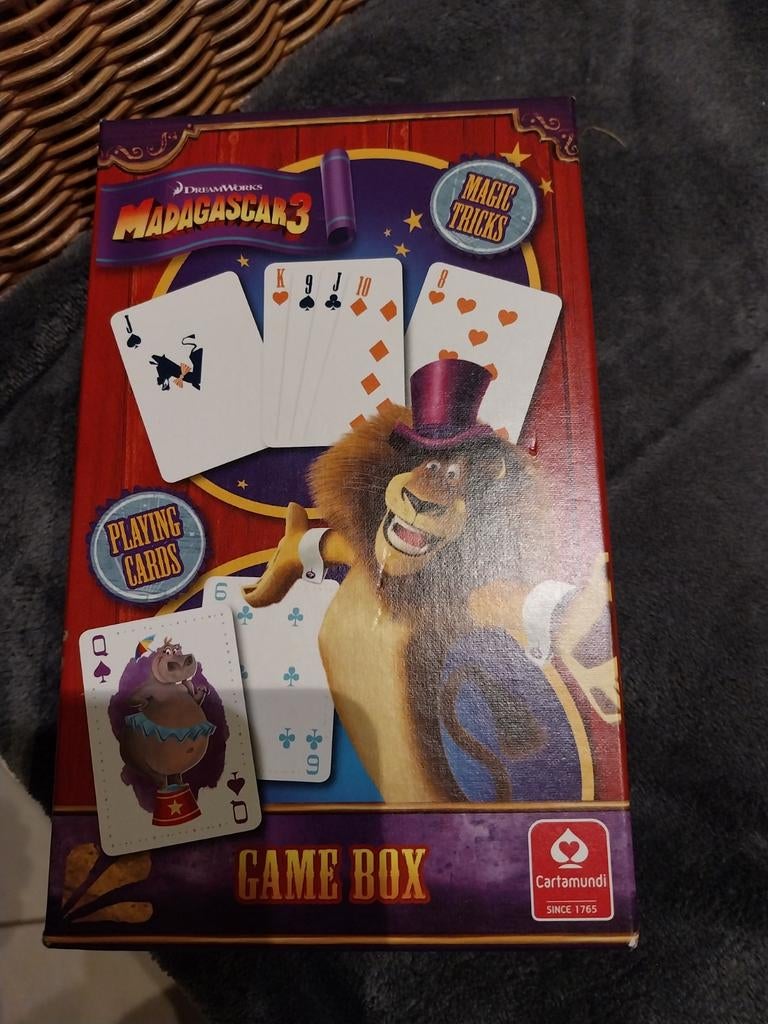 Madagascar 3 game box 2 paquets de cartes + instructions, Ophalen of Verzenden