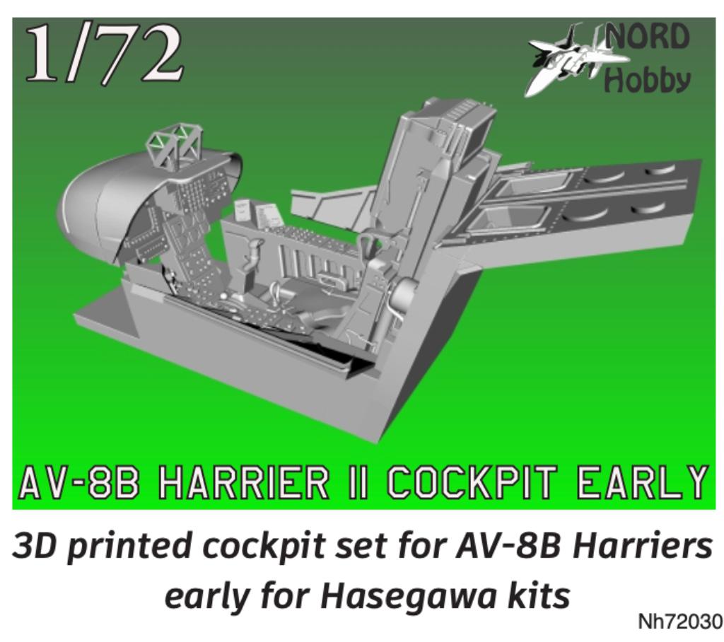 3D Printed cockpit set for AV-8B Harriers early., Nieuw, Ophalen of Verzenden, Vliegtuig, Hasegawa