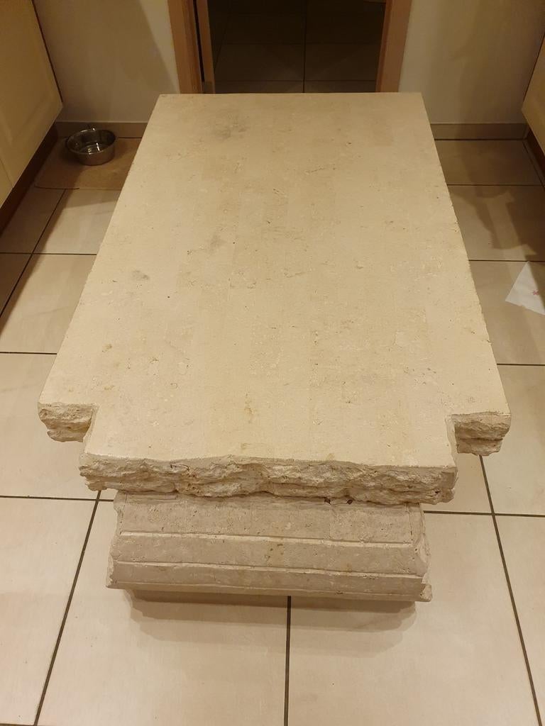 Mooie salontafel in marmer imitatie - beetje Griekse stijl, Ophalen