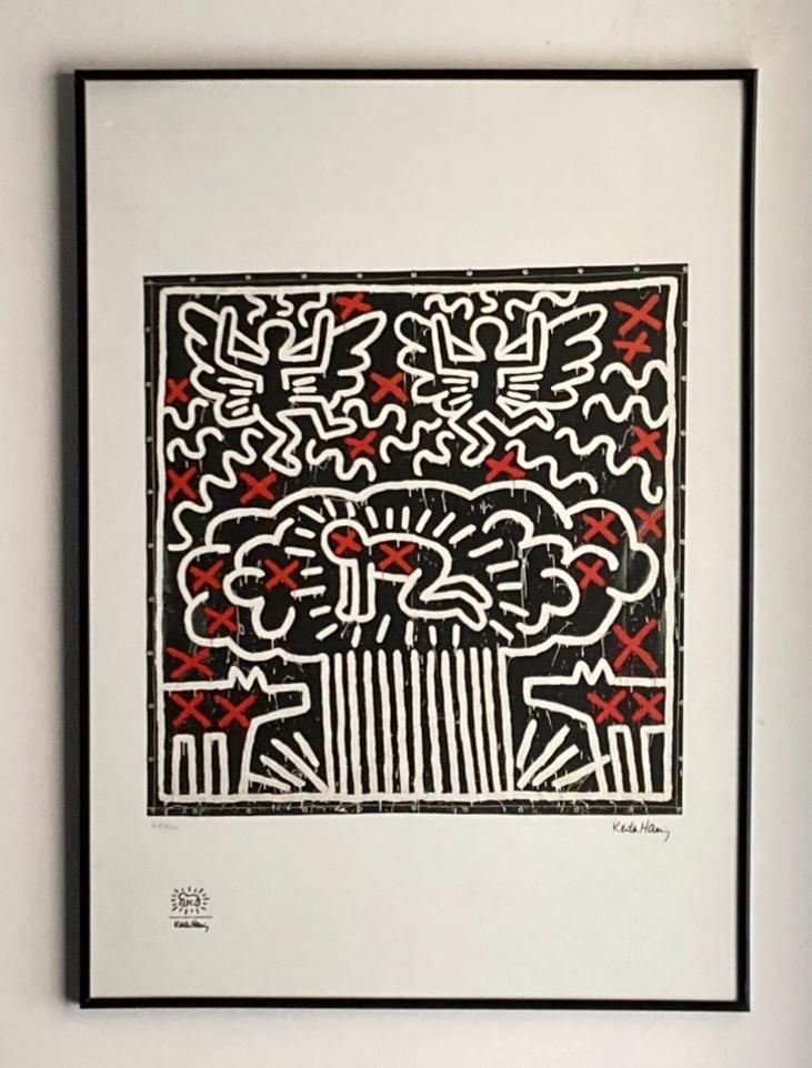 Keith Haring: lithografie op groot formaat. Nieuwstaat