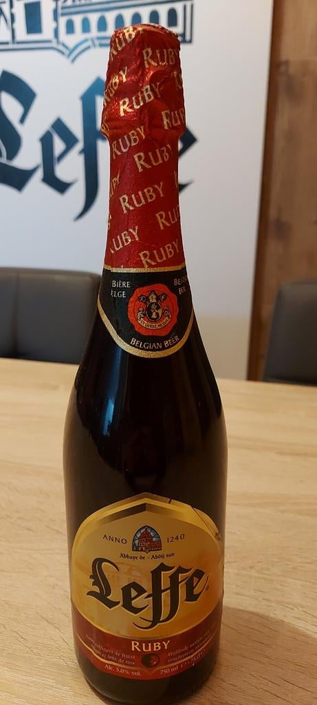 Bouteille de Leffe ruby 75cl, Enlèvement ou Envoi, Comme neuf