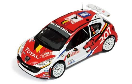 Peugeot 207 S2000 #4 (Loix-Smets) 2nd Rally Monte Carlo 2009, Ophalen of Verzenden, Zo goed als nieuw, Auto, Overige merken