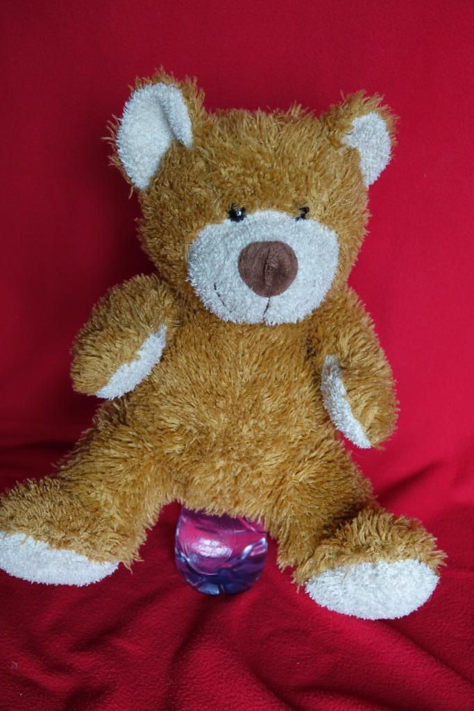 mooie grote handpop knuffelbeer , beer, Ophalen of Verzenden, Gebruikt, Beer