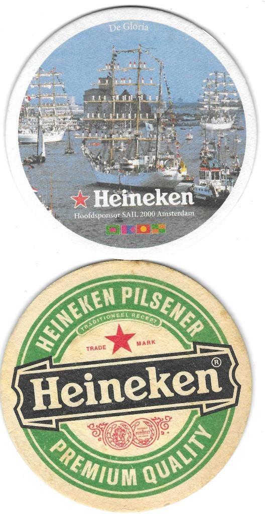 bierviltje 1st Heineken Amsterdam 2000, Verzamelen, Biermerken, Verzenden, Heineken