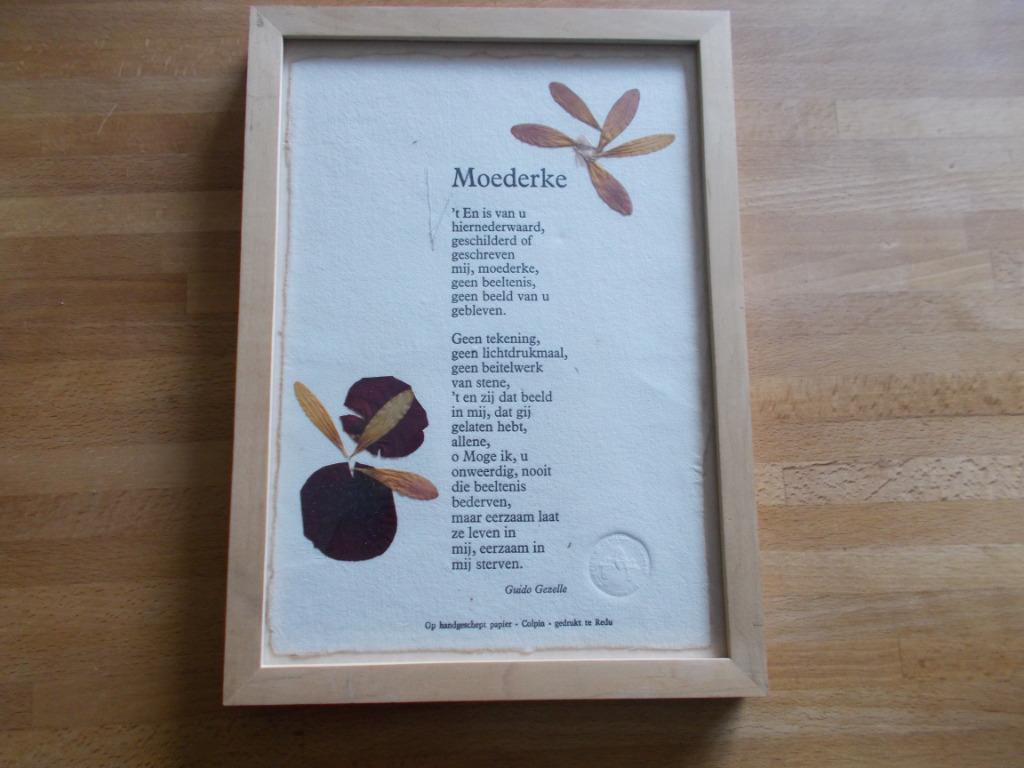 LITHO OP HANDGESCHEPT PAPIER, Ophalen of Verzenden