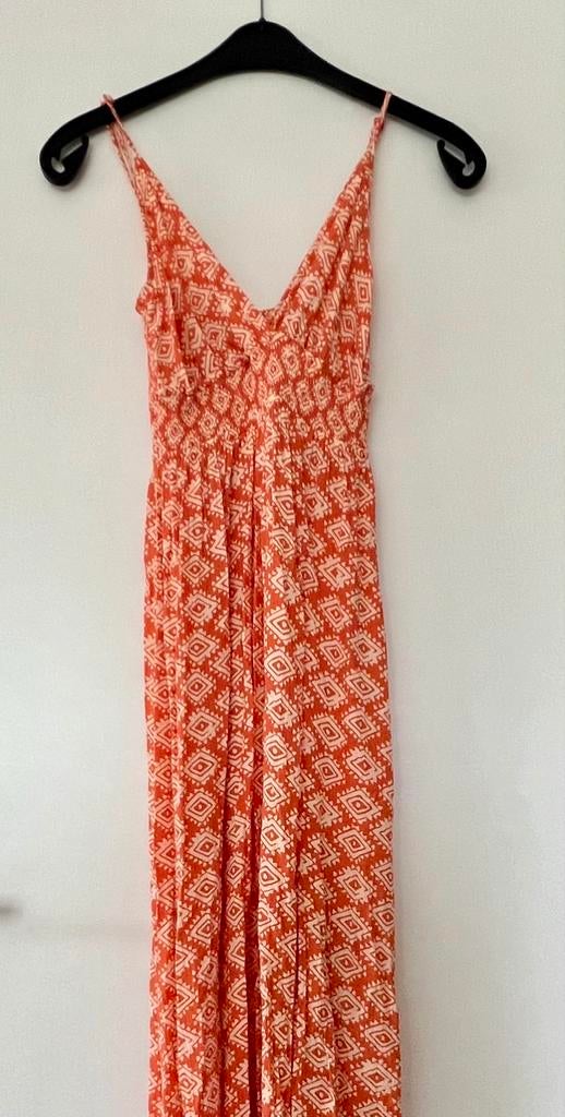 Lange jurk met split, Nieuw, Oranje, Ophalen of Verzenden, Maat 34 (XS) of kleiner