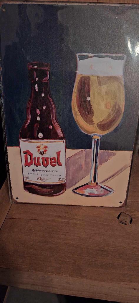 Klein blikken bordje DUVEL, Verzamelen, Ophalen, Nieuw, Duvel