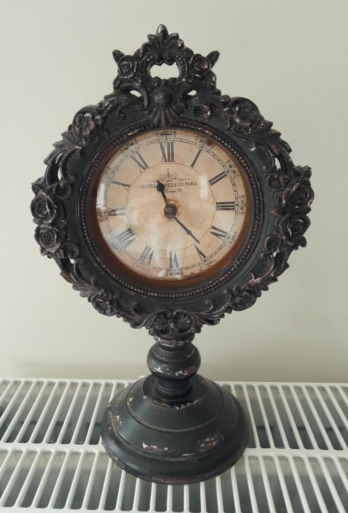 Horloge en bois de l'Hôtel de ville de Paris design vintage, Enlèvement ou Envoi
