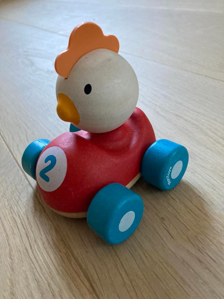 PlanToys houten auto, Kinderen en Baby's, Zo goed als nieuw, Auto, Met wieltjes