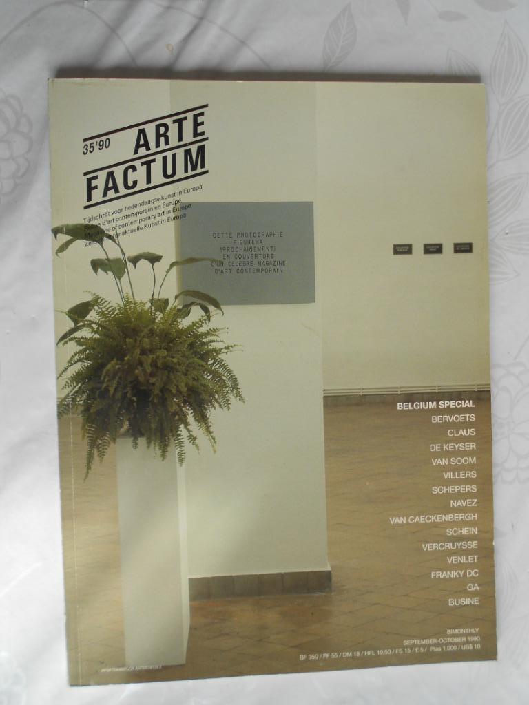 35'90, Arte Factum, Tijdschrift voor hedendaagse kunst, Boeken, Ophalen of Verzenden, Zo goed als nieuw, Overige typen