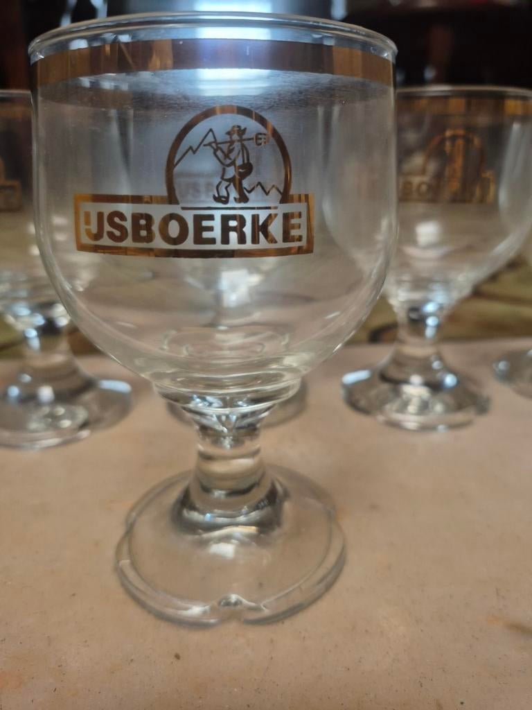 6 USBOERKE ijsbekers uit de jaren 70 in perfecte staat., Verzamelen, Glas en Drinkglazen, Ophalen, Zo goed als nieuw