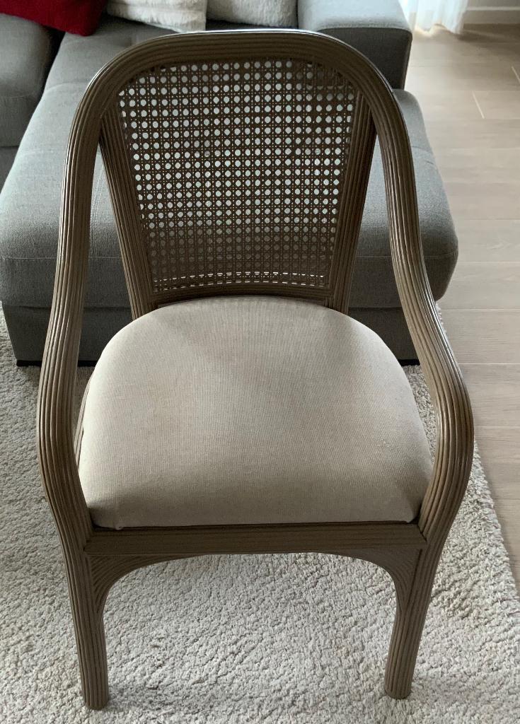Stoel ROTAN, Maison & Meubles, Chaises, Deux, Enlèvement, Utilisé, Blanc