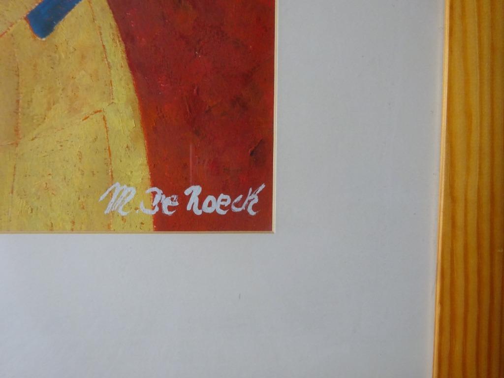 Michel De Roeck, Gouache, 46 x 38, Compositie, Antiquités & Art, Art | Peinture | Moderne, Enlèvement