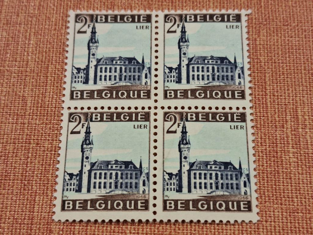 4 timbres belges : Lier, Timbres & Monnaies, Timbres | Europe | Belgique, Enlèvement ou Envoi, Non oblitéré