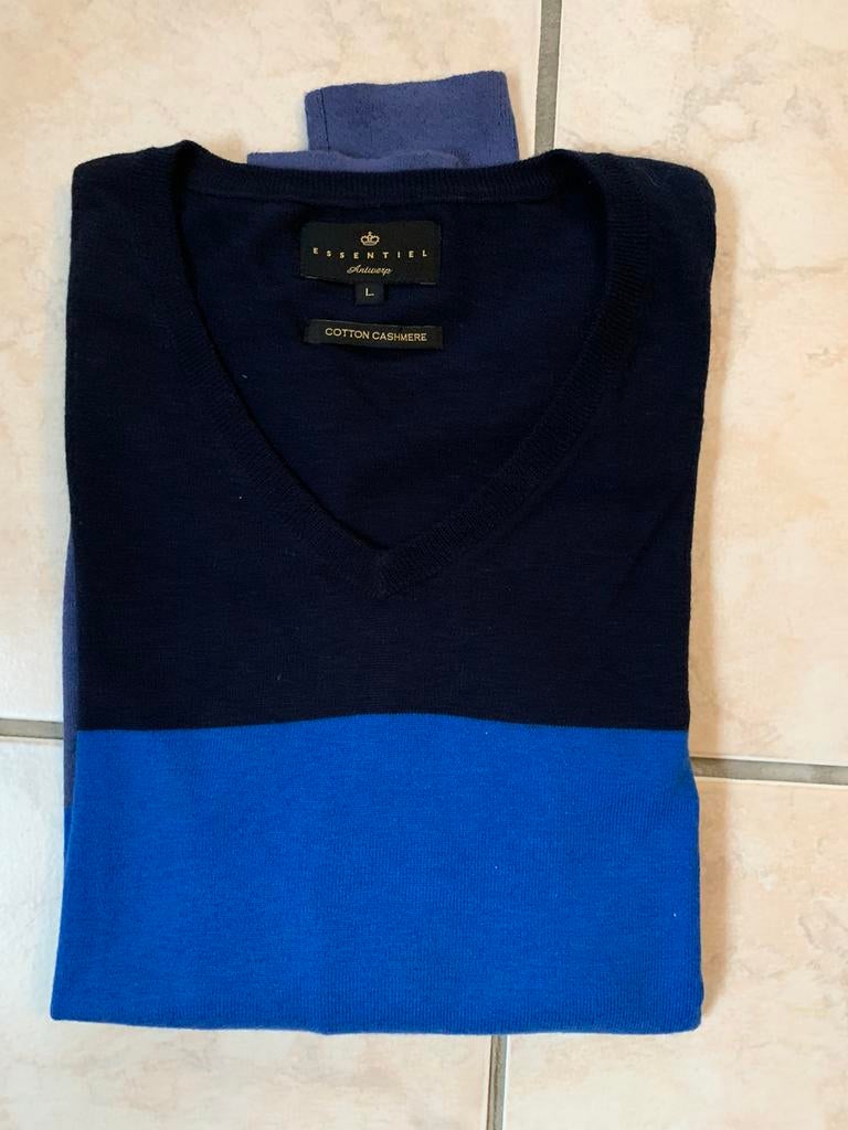 Nieuw trui pull Essentiel L fijne cashmere blauw, Enlèvement ou Envoi