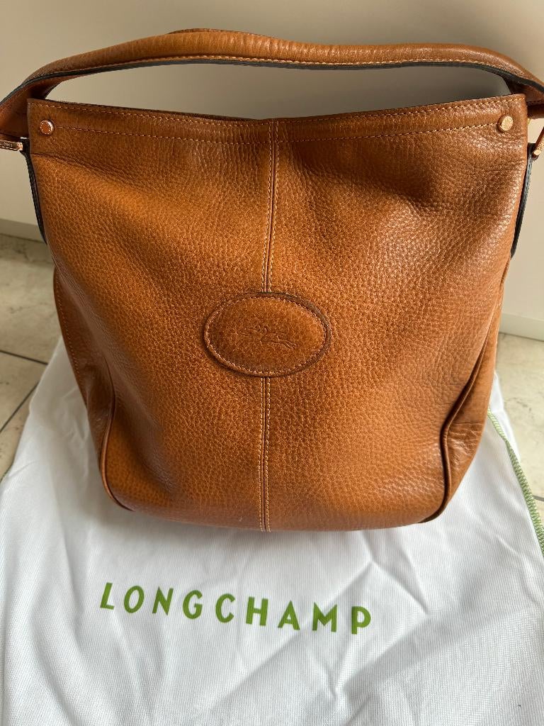 LONGCHAMP bruin lederen schoudertas, Bruin, Zo goed als nieuw, Leer, Ophalen