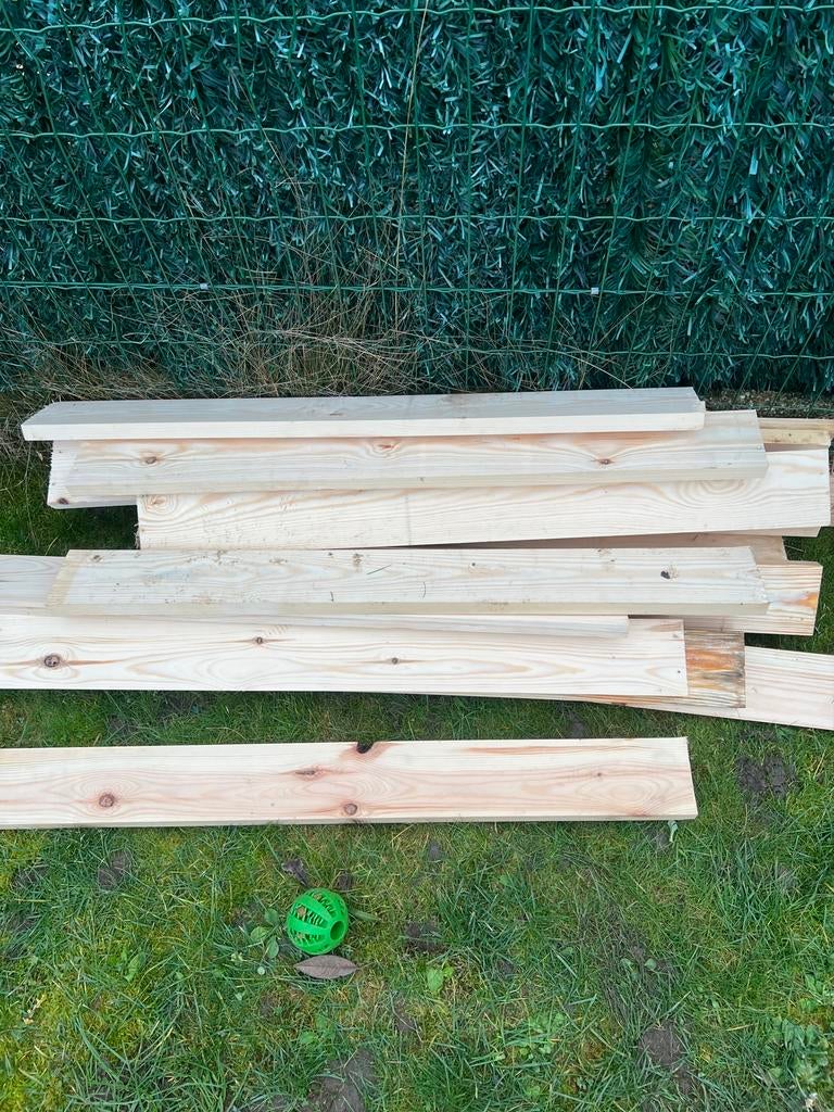Hout te koop 70 stuks, Bricolage & Construction, Bois & Planches, Comme neuf, Enlèvement ou Envoi