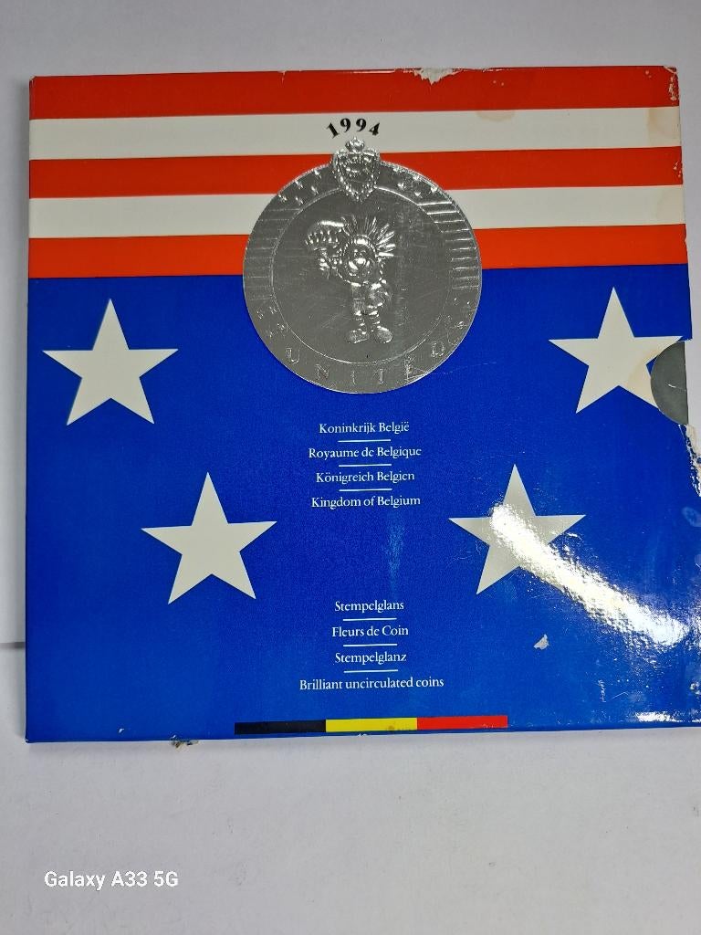 Belgique, set FDC 1994 - Football - 10 pièces + 1 médaille, Enlèvement ou Envoi, Belgique, Série