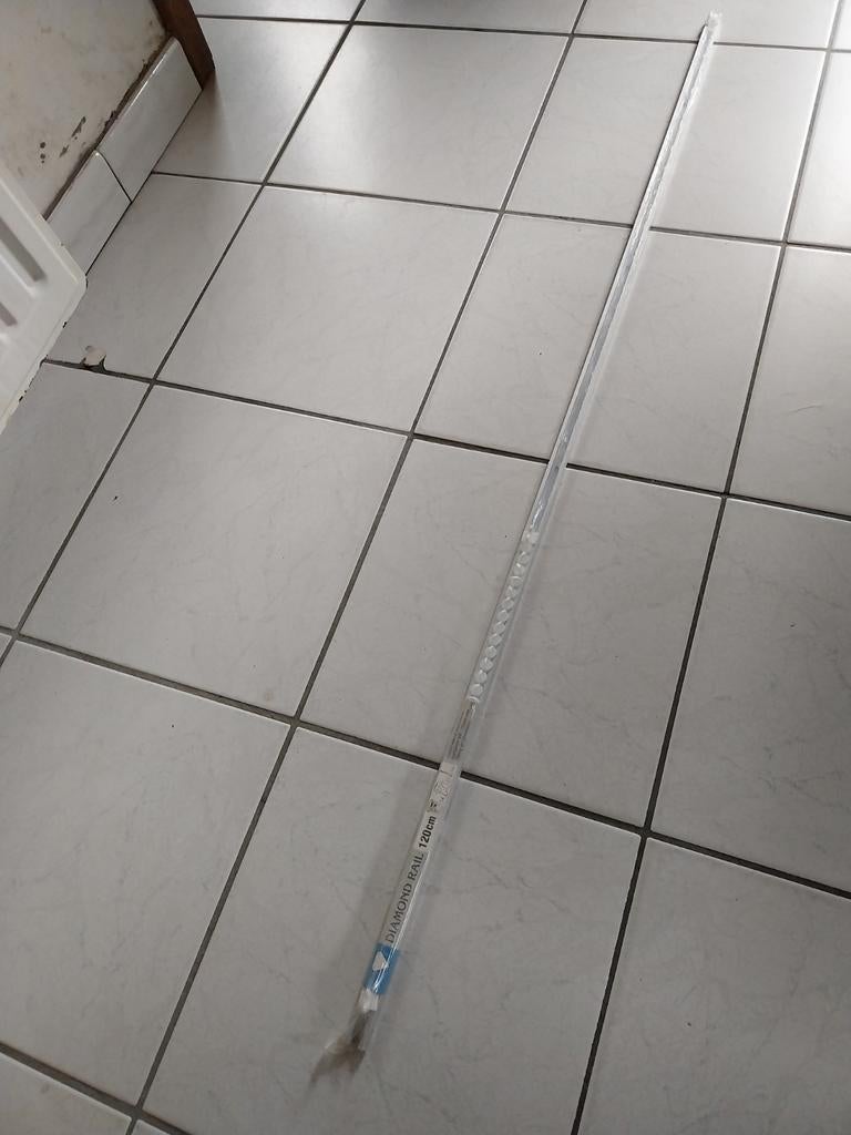 Gordijn slede 120 cm , aluminium kleur pvc., Ophalen, Zo goed als nieuw