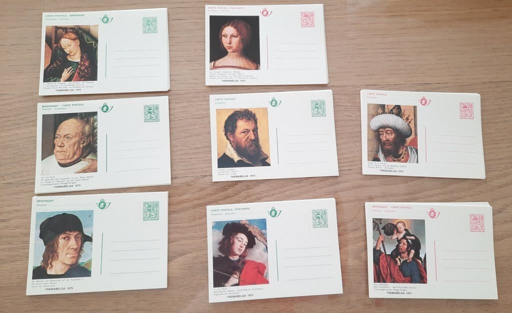 Briefkaarten thema Belga 1975 - 8 verschillende, Postzegels en Munten, Ophalen of Verzenden