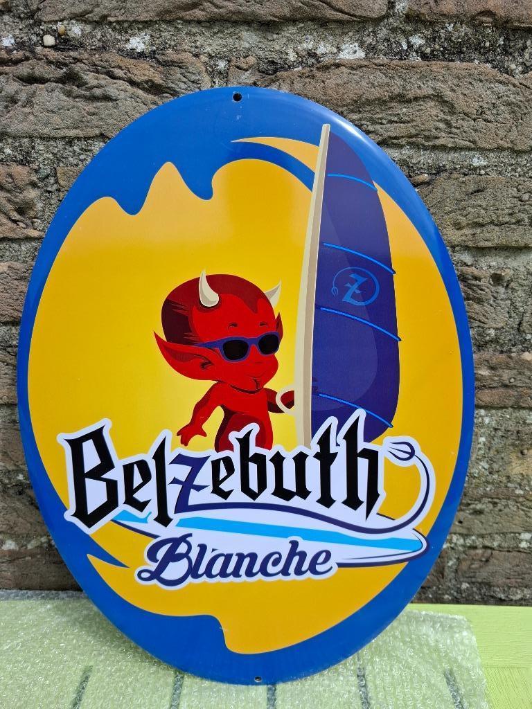 Plaque publicitaire bière Belzebuth (neuf dans son emballage, Enlèvement ou Envoi, Neuf, Panneau, Plaque ou Plaquette publicitaire