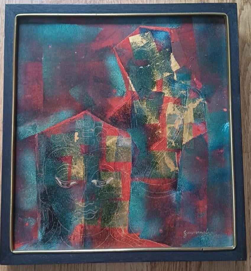 Boeddha-kunstdruk Yawamalya Thareenak 1969, Antiek en Kunst, Ophalen of Verzenden