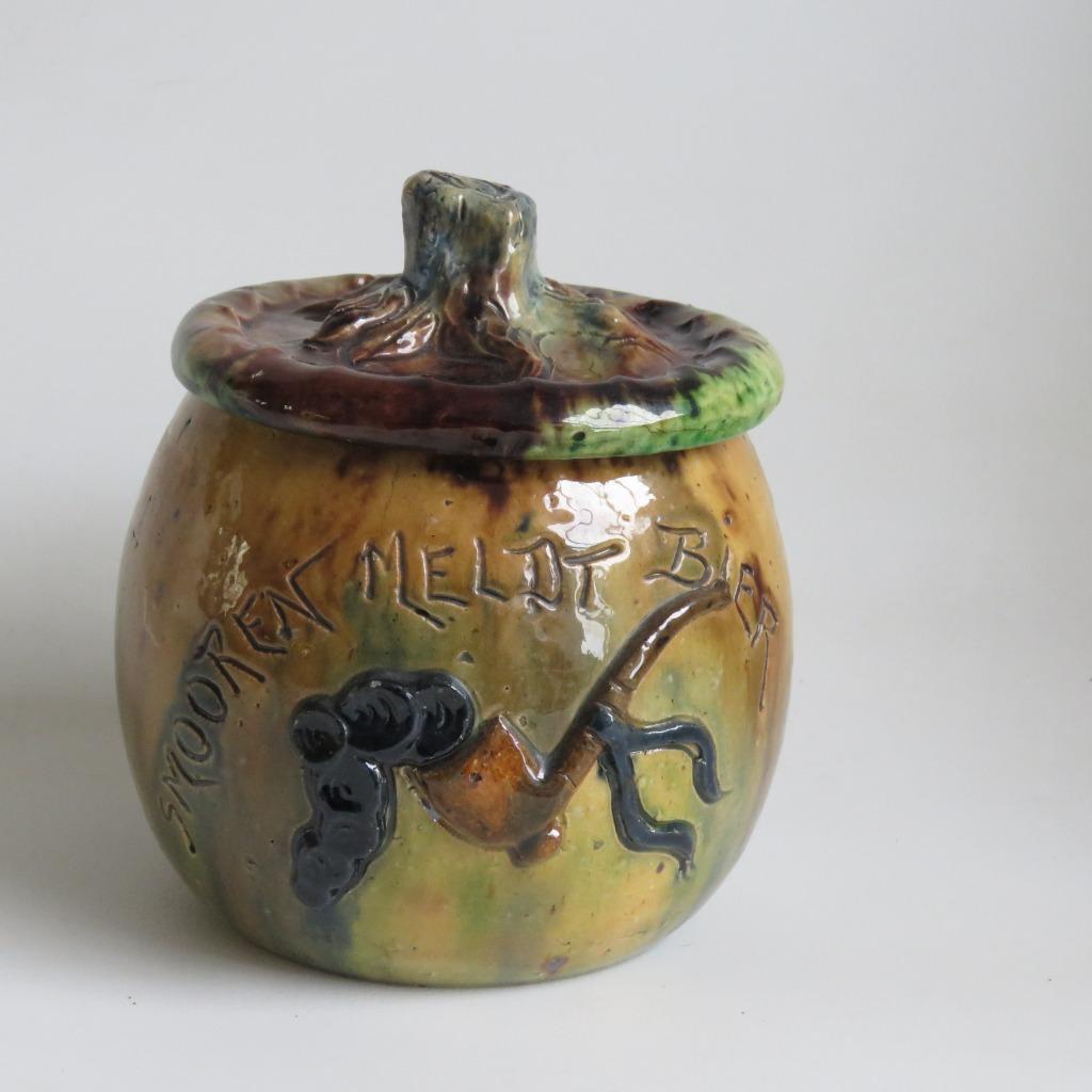 Vintage Vlaams Aardewerk tabakspot Smooren Meldt Bier, Ophalen of Verzenden