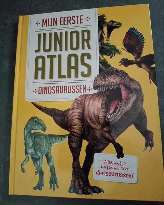 Nieuwe kinderatlas Dino's + gratis nieuwe  vlag + boek, Enlèvement, Neuf