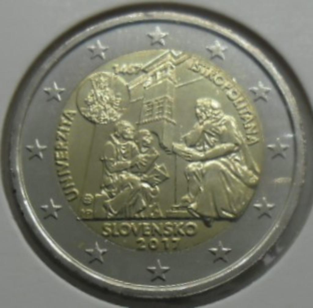 2 euro commémorative Slovaquie 2017 "université". UNC., Envoi, Slovaquie, 2 euros, Monnaie en vrac