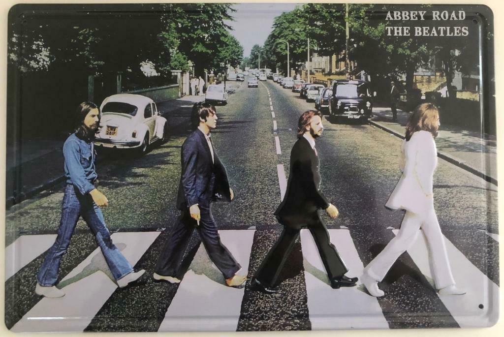 Abbey Road The Beatles wandbord wanddecoratie, Verzamelen, Ophalen of Verzenden, Nieuw, Reclamebord