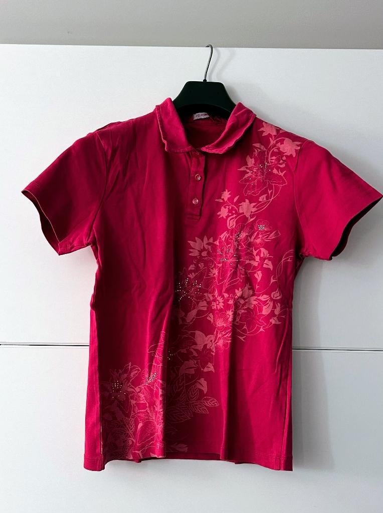 LC Waikiki rode polo met bloemen, Kleding | Dames, Zo goed als nieuw, LC Waikiki, Rood, Shirt of Top