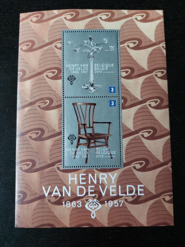 België: 150ste verjaardag Henry Van de Velde - BL211, Orginele gom, Kunst, Ophalen of Verzenden, Zonder stempel