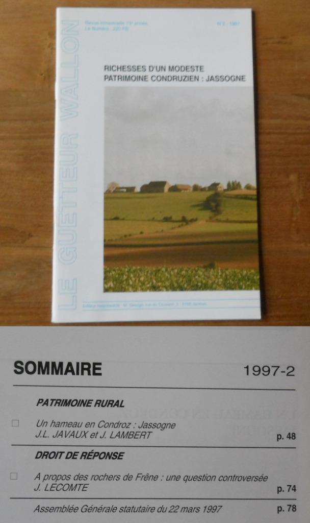 Guetteur Wallon 1997- 2 - Jassogne Condroz Assesse Crupet, Enlèvement ou Envoi, Utilisé