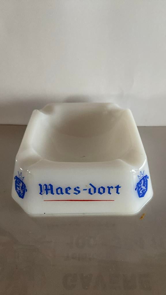Glazen asbak Maes-Dort Maes Pils, Verzamelen, Biermerken, Ophalen of Verzenden