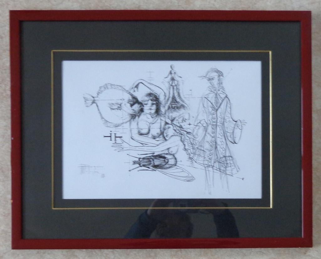 ROGER VAN BELLEGHEM / NAAKTE FIGUREN ORIGINEEL WERK 49x61cm, Enlèvement ou Envoi, Verre, Signé, Figures